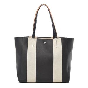 MCM Medium Stripe canvas tote bag shopper